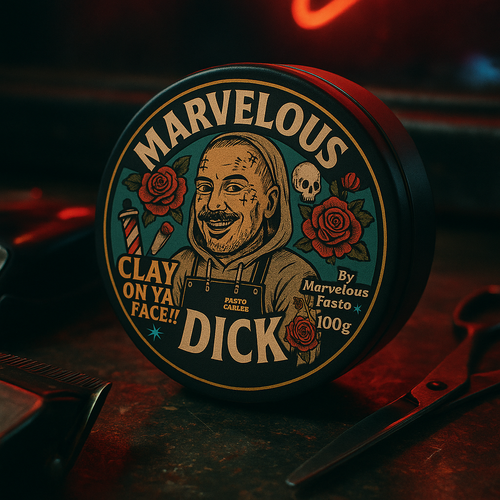 MARVELOUS DICK - CLAY WAX -Formulated with Aussie attitude, Marvelous Dick Clay Wax is packed with natural clays and nourishing oils that help style while keeping your hair touchable—not sticky or crunchy.